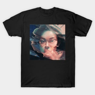 What Room - Glitch Art Portrait T-Shirt